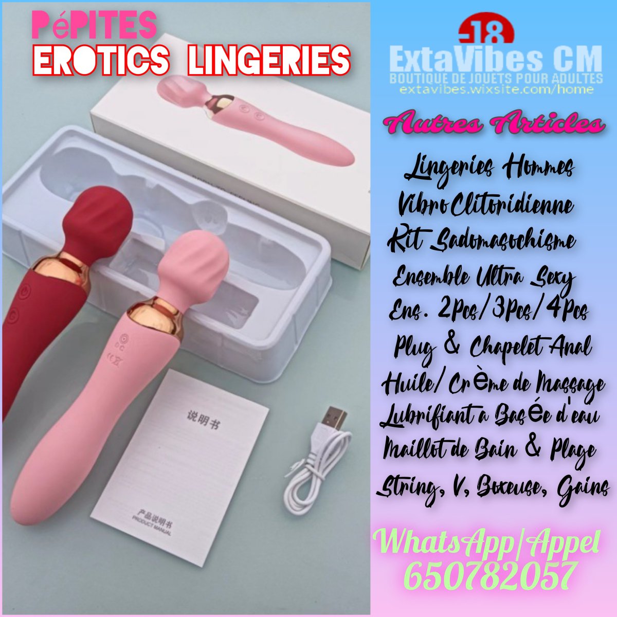 [PEL096] 🔞 VibroMassage Clitoridienne de Luxe ~ Rechargeable et Waterproof