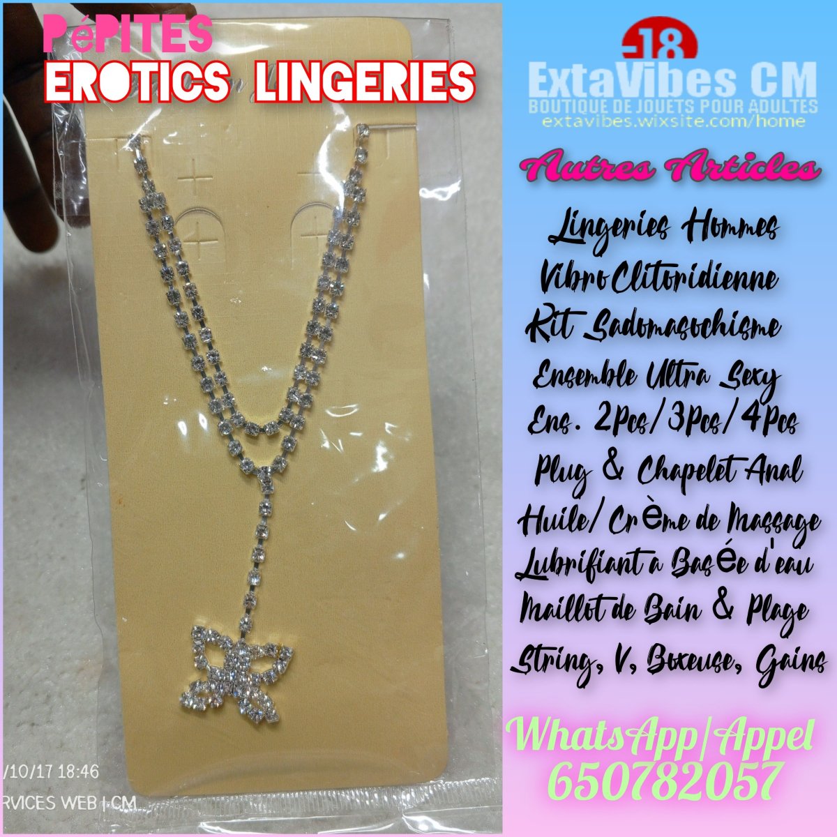 [PEL0196] 🔞 Chaine Seduction de la Taille - Papillon etc..