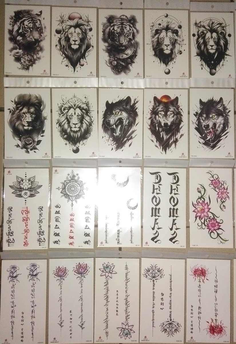 Tatouage multi couleur