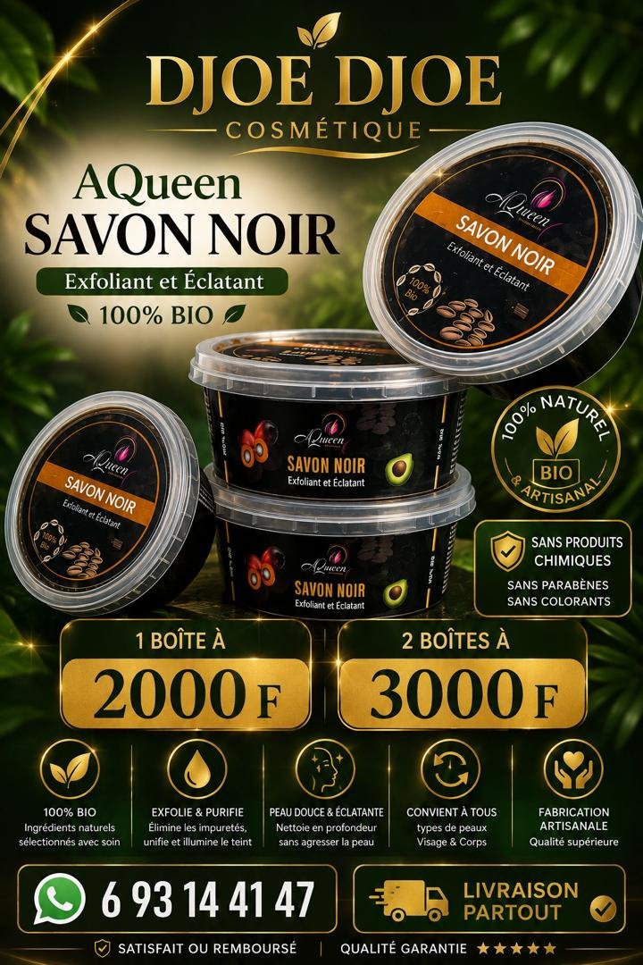 SAVON NOIR Exfoliant et éclatant